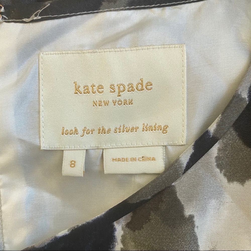kate spade Rhea Ruffle Ink Blot dress EUC sz 8 - Picture 8 of 11